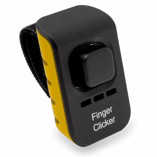 Educator Dog Training Finger Clicker Audible Positive Reinforcement Trainer – Manual Clicker with 4 Adjustable Sound Lev