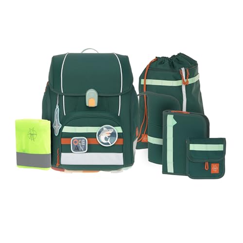 (-36%) LÄSSIG 7-teiliges Schulranzen Set Kinder/Boxy Unique dark green Ocean Edition