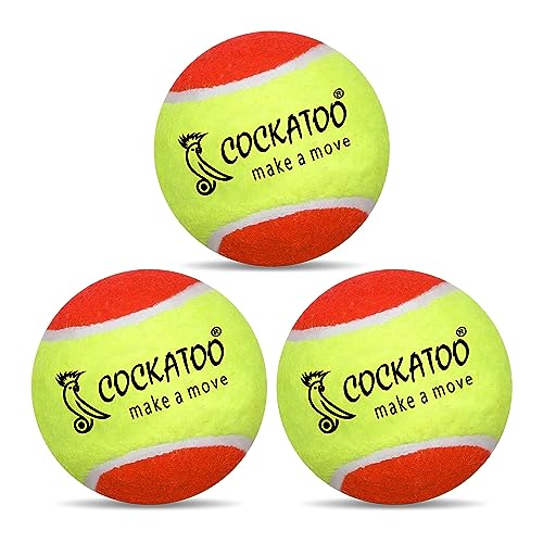 Rubber Cricket Tennis Ball, Construction of Tennis Ball for Cricket for Optimal Performance,Suitable for All Skill Levels. (120 Gr Per Ball -Pack of 3