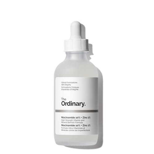 The Ordinary Niacinamide 10% + Zinc 1%, Smoothing Serum for Blemish-Prone Skin, 4.1 Fl Oz