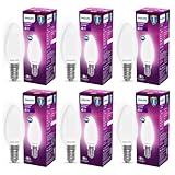 Philips 4watt Filament Candle LED Bulb Bulb Base E14 Cool White Pack of 6