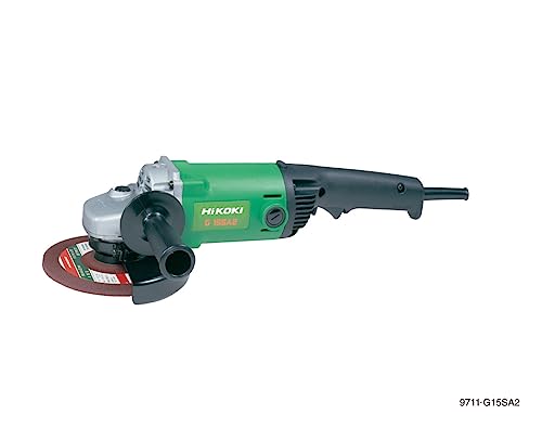 HIKOKI G15SA2S9Z- Corded 150mm Large Angle Grinder with 1200 Watts Powerful Motar For More Comfort And Control, 8500 RPM, Side Handle, Depressed Cente