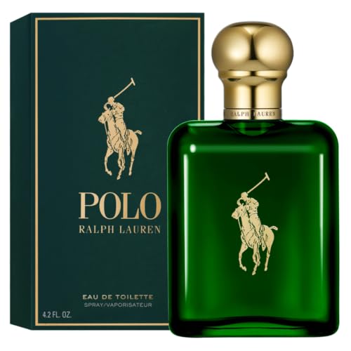 RALPH LAUREN FRAGRANCES Polo - Eau de Toilette - Men's Cologne - Woody & Spicy - With Pine, Patchouli, Leather, and Tobacco - Medium Intensity - 4.2 Fl Oz