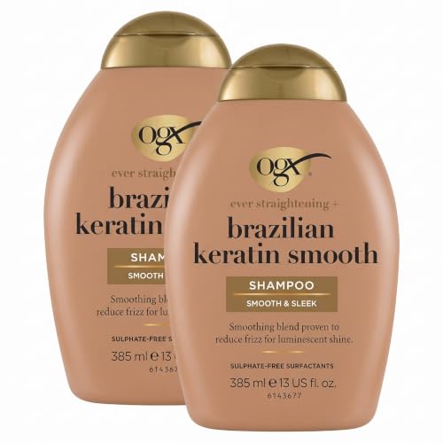 (-26%) OGX Brazilian Keratin Smooth Glättendes Shampoo, 2 x 385 ml