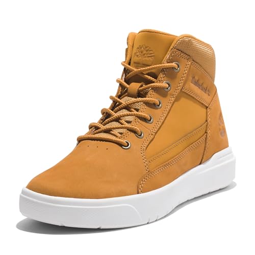 Timberland Men's Allston Mid Lace Up Sneaker, Wheat Nubuck, 10 Medium