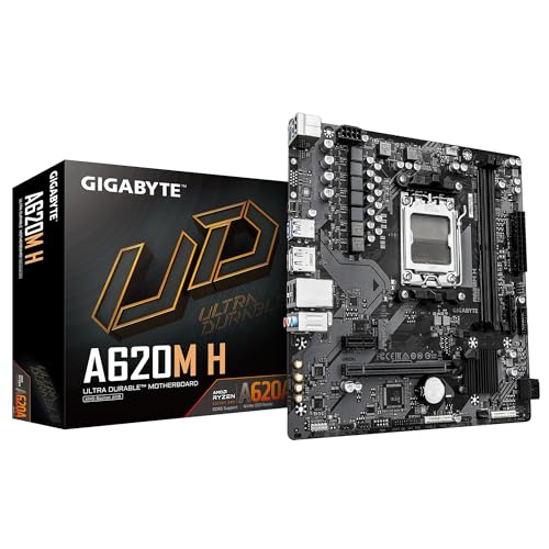 Placa Mãe Gigabyte A620M H, DDR5, mATX, AM5, M.2 NVME, Displayport/HDMI