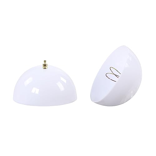 Aspen Creative 28008-15-2, Clip-on Dome Shade for A-Type Bulb Indoor Location Light Fixtures/White Finish, 7 5/8" Diameter x 4" Height, 2 Pack