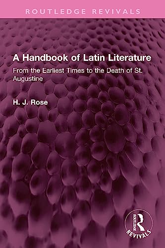 A Handbook of Latin Literature book cover