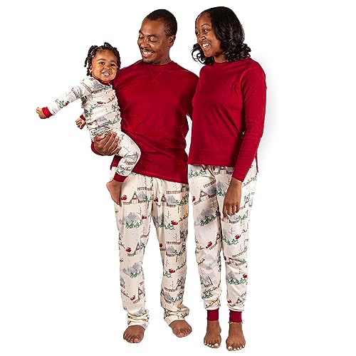 Burt's Bees Baby Family Matching Holiday Pajamas - Organic Cotton PJs for Infants, Toddlers, Kids, Men, and Women