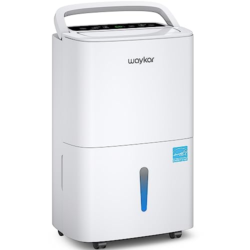 Waykar Max 80 Pint/D(Standard 62Pint/D) Energy Star Home Dehumidifier for Spaces up to 5,000 Sq. Ft, Ideal for Basement,