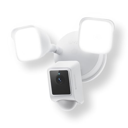 WYZE Floodlight Camera v2, Security Camera Outdoor, 2K HD with Color Night Vision, 2800-Lumen LEDs, 160° Wide View, 105dB Siren, Works with Alexa & Google Assistant, Wired, Free Expert Support