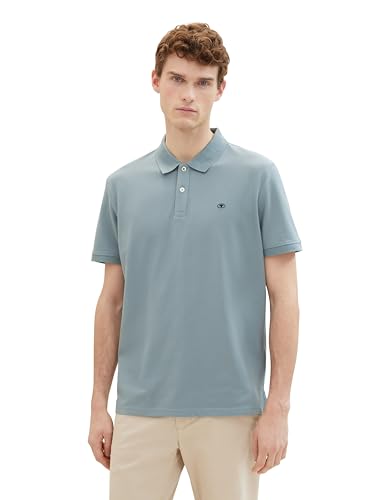 (-30%) TOM TAILOR Herren Basic Piqué Poloshirt, 27475 - Grey Mint, L