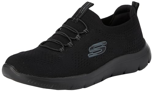 (-24%) Skechers Damen Summits Top Player Slip-On, Black Knit/Trim, 41 EU