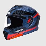 Studds Trooper Dv D1 Isi and Dot Certified Matt Finish FlipUp Full Face Motorcycling Helmet