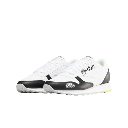 ⚡ BLITZDEAL (-78%) Reebok Unisex Classic Leather Sneaker,Cblack Ftwwht Aciyel,40 EU