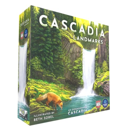 AEG & Flatout Games | Cascadia: Landmarks - Expansion for Award-Winning Board Game, Cascadia | Easy to Learn | Quick to Play | Ages 10+ | Adds 5th & 6th player