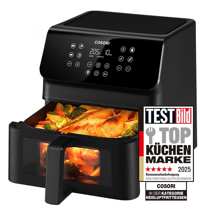 (-15%) Cosori Airfryer, mit Sichtfenster, 12-in-1 6,2L Heissluftfritteuse