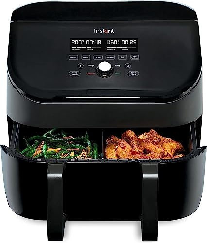 Instant Pot VersaZone Air Fryer comes with XXL Single and Double Air Frying Drawers...