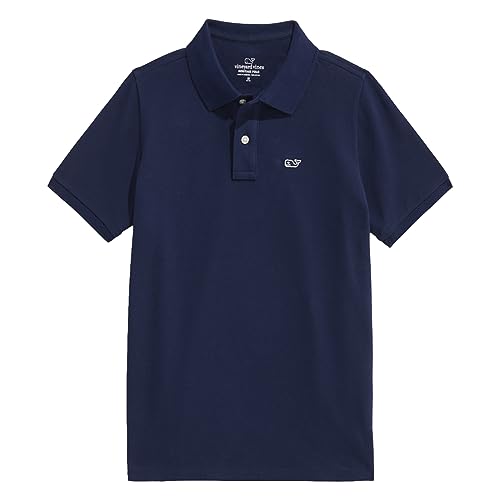 vineyard vines Boys' Heritage Pique Polo, Nautical Navy Large