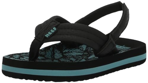 Reef Toddler/Little Kid Ahi Beach Flip Flop, Soft Cushion Footbed, Water Friendly, Backstrap, Aquifer Palm, 11