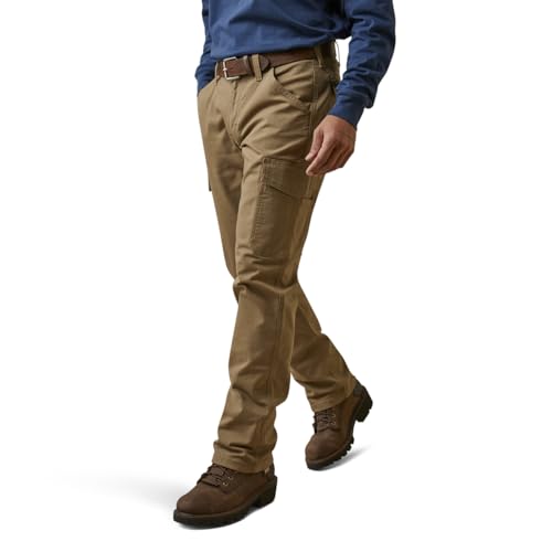 Ariat Men’s Rebar M4 Relaxed Made Tough Cargo Straight Pant Field Khaki