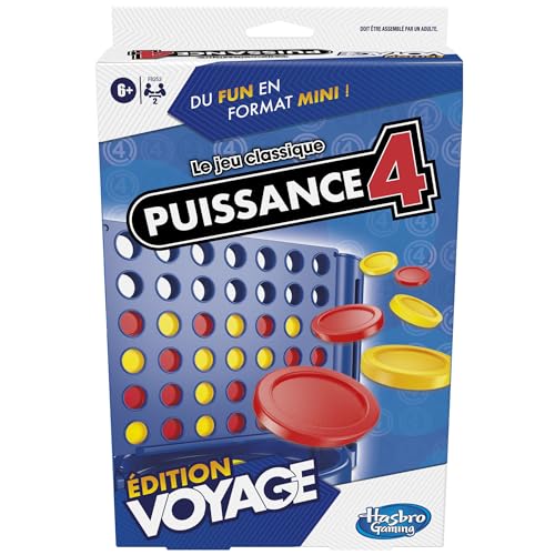 Hasbro Gaming Power 4 Edition Travel, Board Game, Portable and Multiplayer, Travel Games, Stacking Games for Kids from 6 Years, Perfect for Summer.