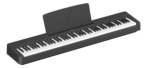 Yamaha, 88-Key Digital Piano with Weighted, Sound Boost, Compact Design, Keyboard, Music Rest, and Foot Switch for Home Practice or Travel, (P143B)