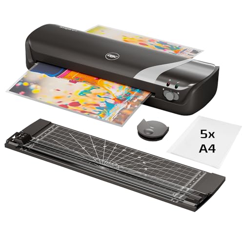 GBC Inspire+/Rexel 4-in-1 A4 Laminator Machine Set with Paper Cutter, Corner Rounder, 5...