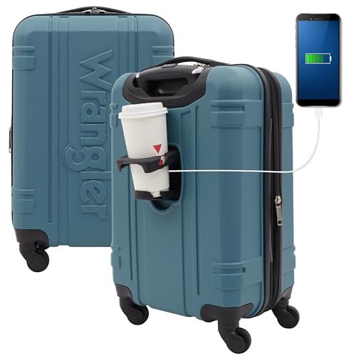 Wrangler Astral Hardside Luggage, Hydro, 20-Inch Carry-On
