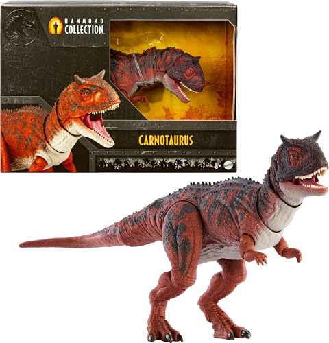 Mattel Jurassic World Fallen Kingdom Hammond Collection Dinosaur Action Figure, Carnotaurus Dino Toy with Articulation & Glass Eyes, 17-inch