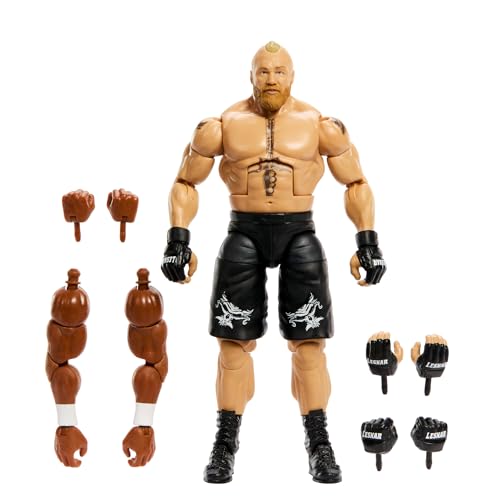 Mattel WWE Elite Collection Action Figure Royal Rumble Brock Lesnar with Accessory and Virgil Build-A-Figure Parts