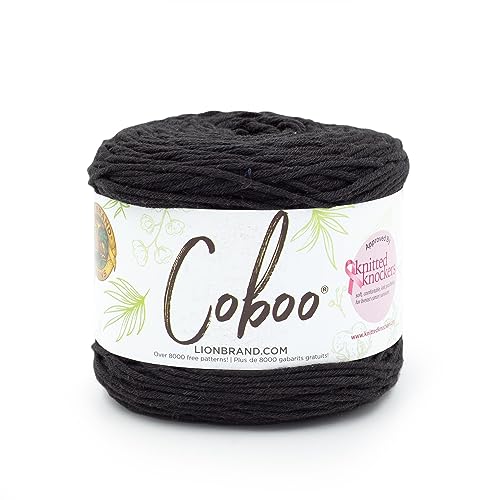 Lion Brand Yarn Coboo Yarn, 1 Pack, Coal