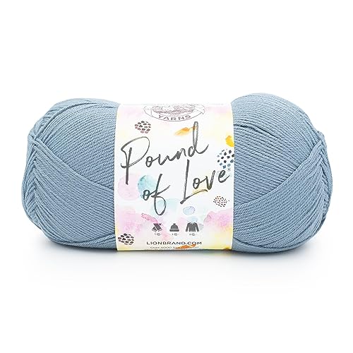 Lion Brand Yarn Pound of Love Yarn, 1 Pack, Cadet
