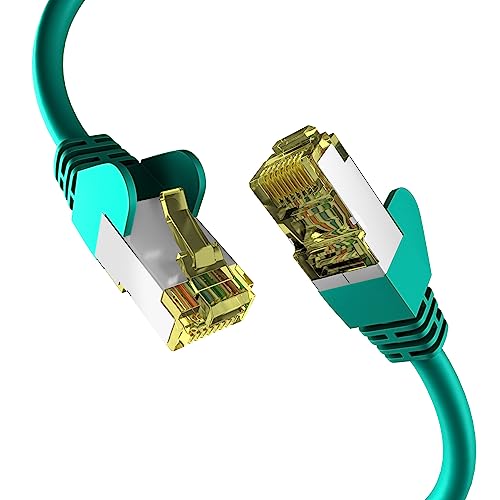 ⚡ BLITZDEAL (-88%) EFB-Elektronik - CAT. 6a Netzwerkkabel bis zu 10 Gbit - 0,15m LAN Kabel Ethernet Kabel Patchkabel mit Klinken-/Knickschutz - RJ45 Anschluss, S/FTP PIMF Schirmung - Grün