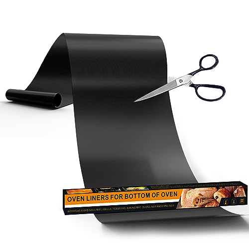 UBeesize 75 Inch Roll Reusable Oven Liners for Bottom of Oven,Thick Heavy Duty Non Stick Teflon Oven Mats Cut to Custom 