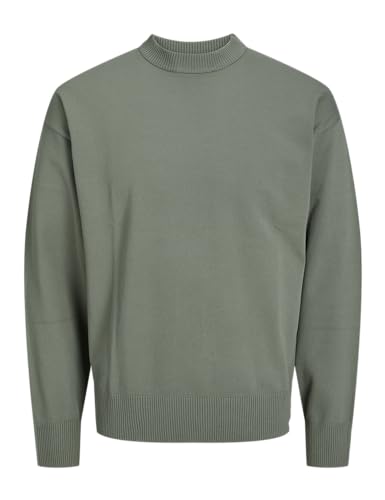 (-34%) JACK & JONES Herren JCOCOLLECTIVE Knit Crew Neck Strickpullover, Agave Green, Small