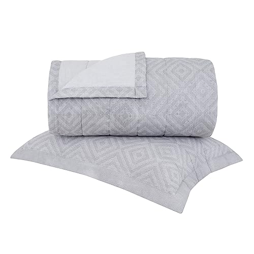 Buddemeyer Kit Colcha Solteiro Percal 180 Fios Boston 100% Algodão Penteado Dupla Face Estampado 2 peças