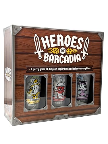 Rollacrit Heroes of Barcadia Board Game – Party Game with Liquid Life System™ & Waterproof Pieces