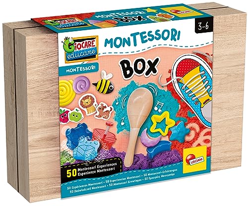 🔥 SELTEN SO GÜNSTIG (-46%) Lisciani - Montessori - Holz-Arbeitsbox mit 50 Aktivitäten ab 3 Jahren