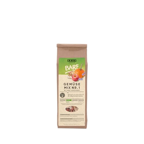 (-12%) GRAU – das Original – Trockengemüsemischung mit Obst zum BARFen für Hunde - Mischung Nr. 1", 1er Pack (1 x 150 g), Ergänzungsfuttermittel für Hunde