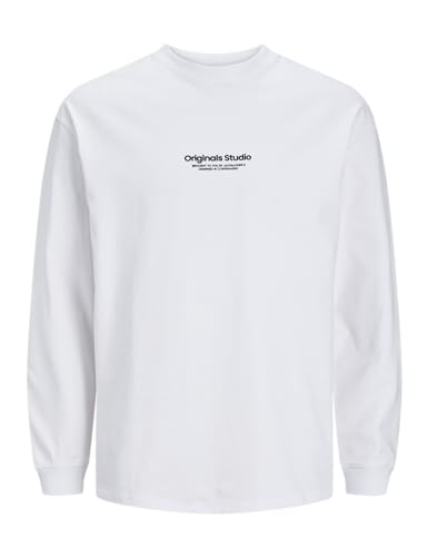 🔥 SELTEN SO GÜNSTIG (-52%) JACK & JONES Herren Jorvesterbro Tee Ls Crew Neck Langarmshirt, Bright White, XL