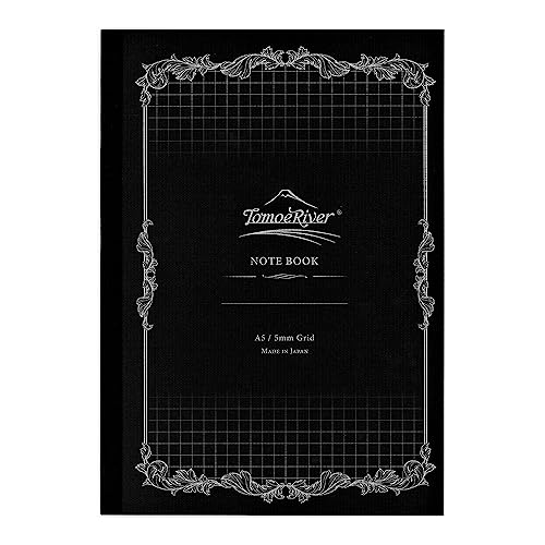 Tomoe River FP (52g/m2) Notebook by SANZEN, 5.85" x 8.27", 160 pages (80-Sheet), Soft Cover, 5mm Squared, White (SR-A5NB-HW)