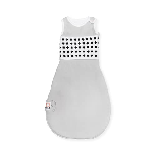 Nanit Breathing Wear Sleeping Bag - 100% Cotton Baby Sleep Sack - Works Pro Baby Monitor to Track Breathing Motion Sensor-Free, Real-Time Alerts, Size X-Large, 18-24 Months, Pebble Grey