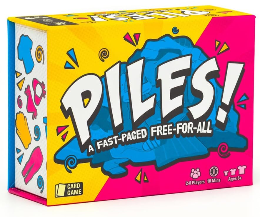 Lost Boy Entertainment Piles – Card Games – Family Games – for Kids 8 and Up – for Adults – Family Game Night – Travel & Memory Game – Party Games – 10 Mins