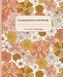 Composition Notebook: Colorful Flowers 7.5-inch x 9.25-inch | Soft Cover | 120 Lined Pages | School & College Supplies