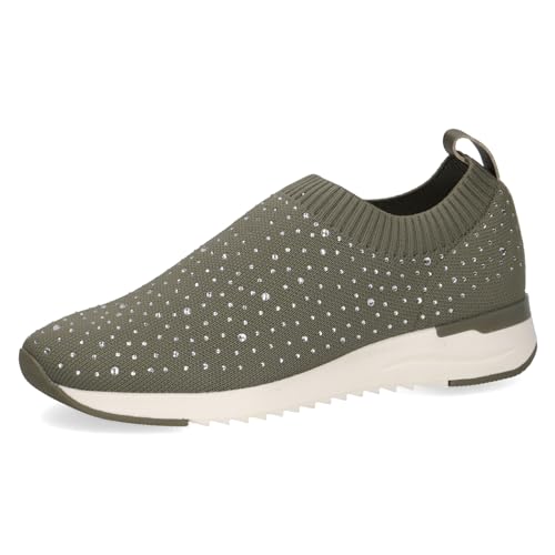 (-39%) CAPRICE Damen Slip On Sneaker ohne Schnüren zum Schlupfen, Grün (Cactus Knit), 36 EU