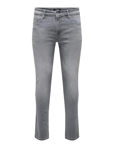 🔥 STARKER PREIS (-60%) Only & Sons Herren Onsloom One Lmgd 8265 Mat DNM Noos Slim-fit-Jeans, Light Grey Denim, 29W / 34L EU