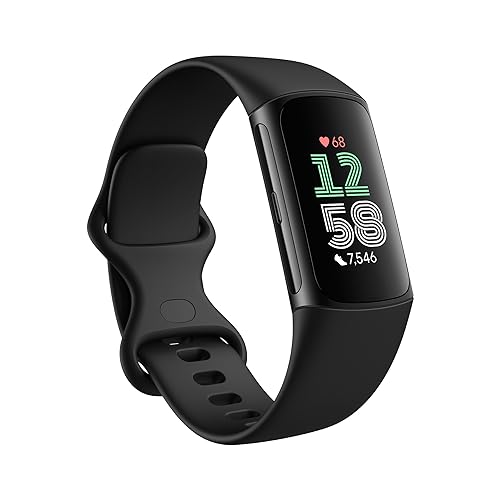 Fitbit Charge 6 Fitness Tracker (Obsidian/Black)