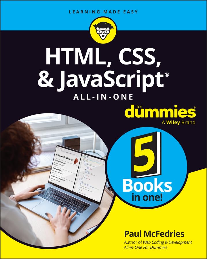 HTML, CSS, & JavaScript All-in-One For Dummies book cover