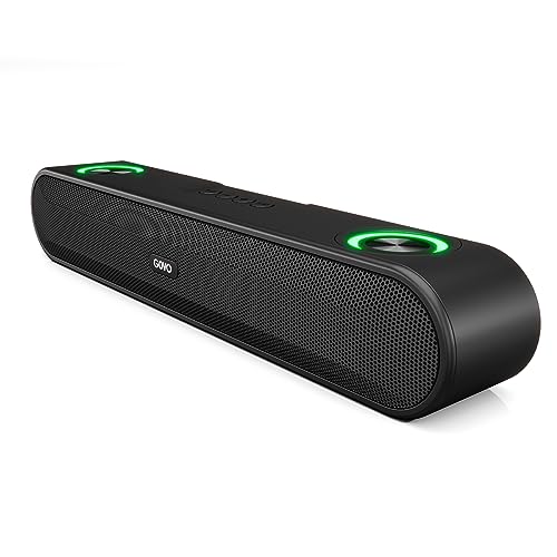 GOVO GoSurround 220 16W Bluetooth Sound bar, 2000 mAh Battery, 2.0 Channel with 52mm Drivers, Multicolor LED Lights with TWS, AUX, Bluetooth and USB (